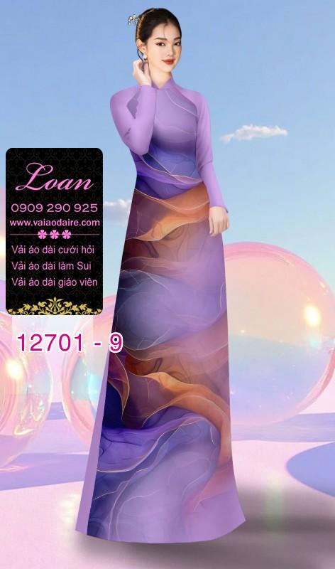 Vải áo dài vệt màu độc đáo