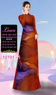Vải áo dài vệt màu độc đáo-DT 12701