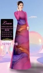 Vải áo dài vệt màu độc đáo