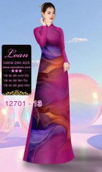 Vải áo dài vệt màu độc đáo