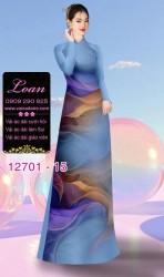 Vải áo dài vệt màu độc đáo