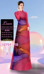 Vải áo dài vệt màu độc đáo