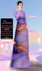 Vải áo dài vệt màu độc đáo