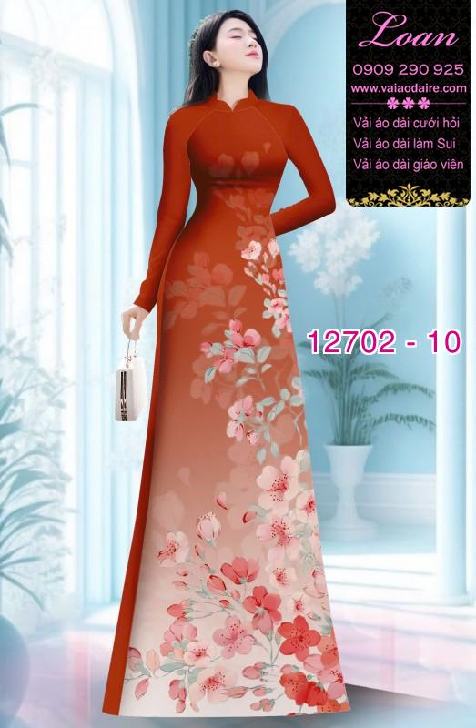 Vải áo dài hoa in nhẹ nhàng