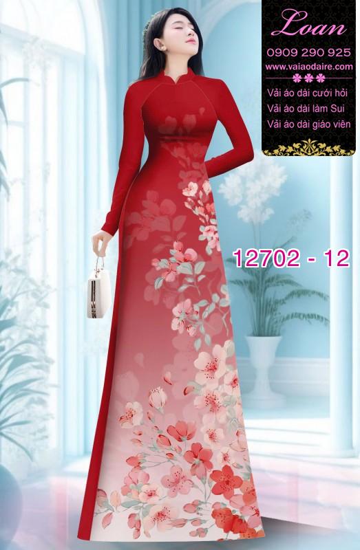 Vải áo dài hoa in nhẹ nhàng