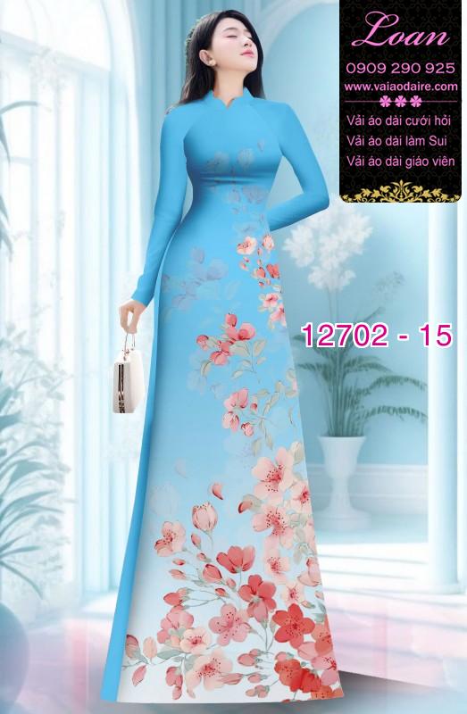 Vải áo dài hoa in nhẹ nhàng