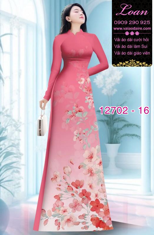 Vải áo dài hoa in nhẹ nhàng