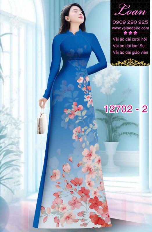 Vải áo dài hoa in nhẹ nhàng