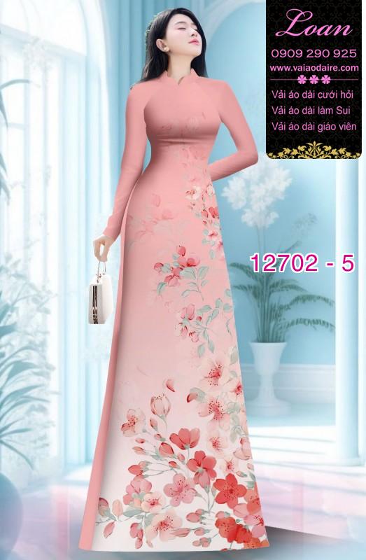 Vải áo dài hoa in nhẹ nhàng