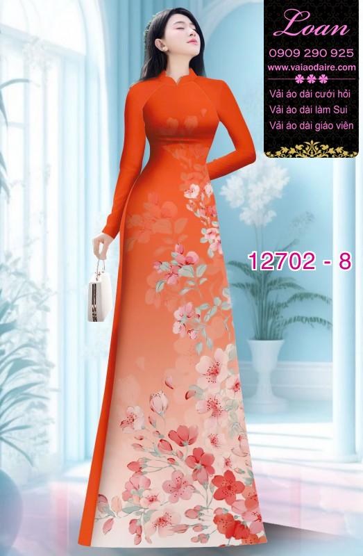 Vải áo dài hoa in nhẹ nhàng