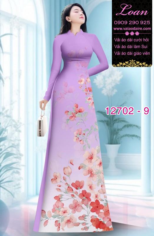 Vải áo dài hoa in nhẹ nhàng