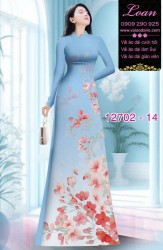 Vải áo dài hoa in nhẹ nhàng