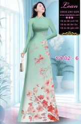 Vải áo dài hoa in nhẹ nhàng