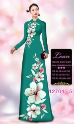 Vải áo dài hoa sứ in 3D