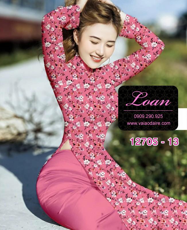 Vải áo dài hoa nhí