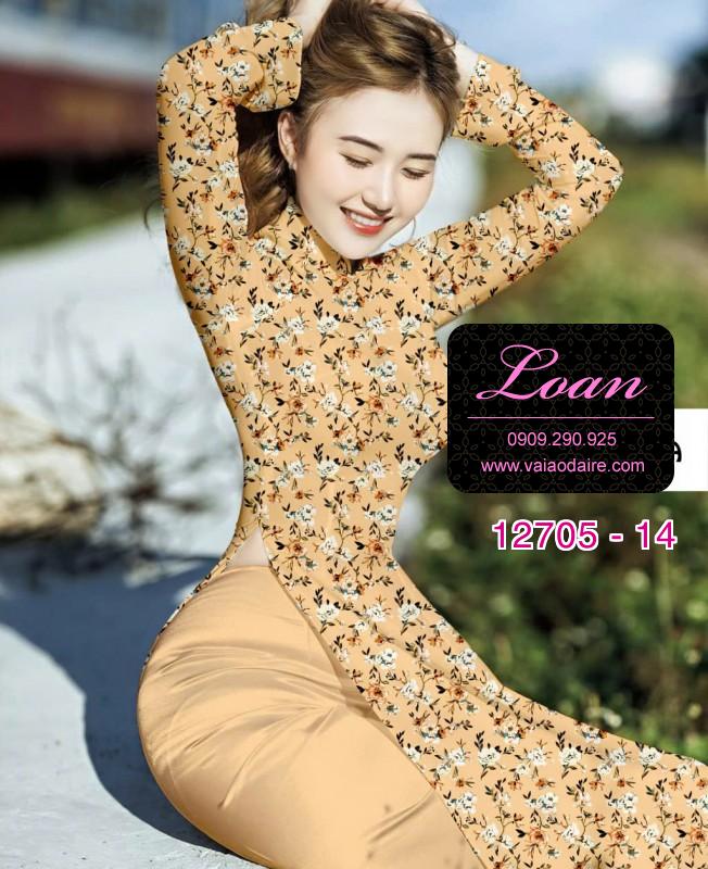 Vải áo dài hoa nhí