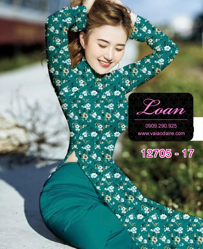 Vải áo dài hoa nhí