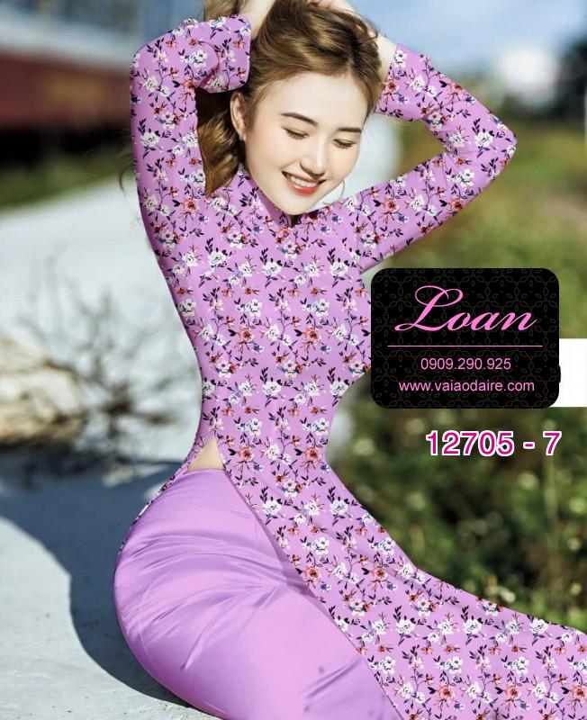 Vải áo dài hoa nhí