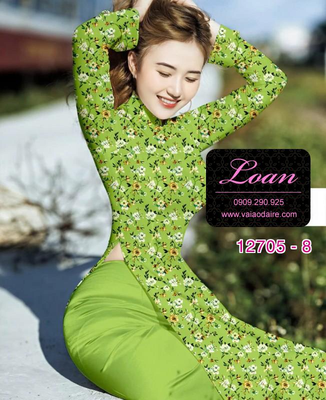 Vải áo dài hoa nhí