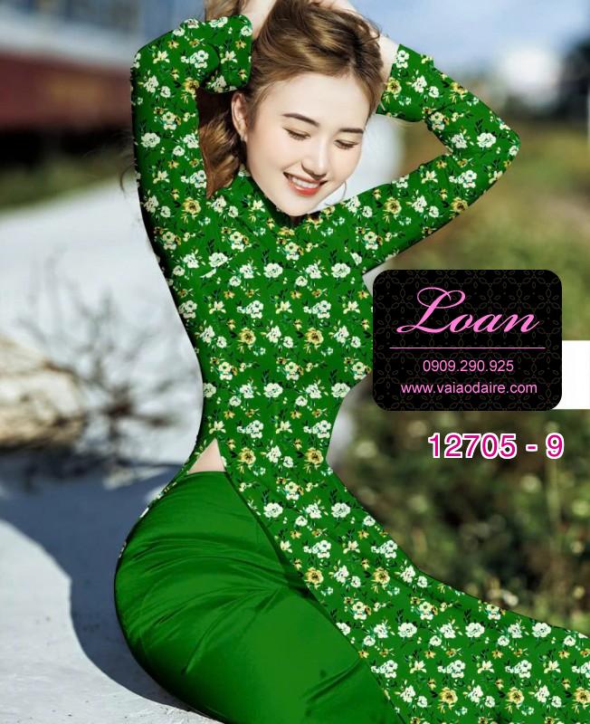 Vải áo dài hoa nhí