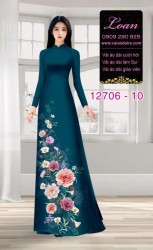 Vải áo dài hoa in 3D