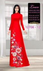 Vải áo dài hoa in 3D