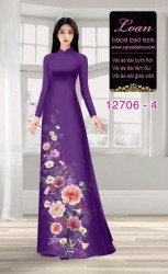 Vải áo dài hoa in 3D