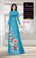 Vải áo dài hoa in 3D