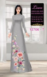 Vải áo dài hoa in 3D