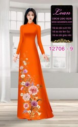 Vải áo dài hoa in 3D