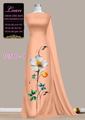 Vải áo dài hoa 3D-DT 12710