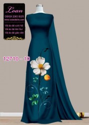 Vải áo dài hoa 3D