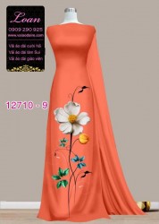 Vải áo dài hoa 3D