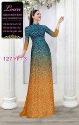 Vải áo dài hoa văn in 3D