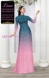 Vải áo dài hoa văn in 3D