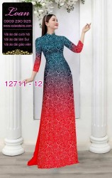 Vải áo dài hoa văn in 3D