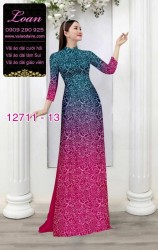 Vải áo dài hoa văn in 3D