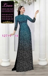 Vải áo dài hoa văn in 3D