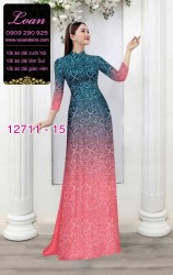 Vải áo dài hoa văn in 3D