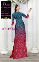 Vải áo dài hoa văn in 3D