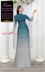 Vải áo dài hoa văn in 3D