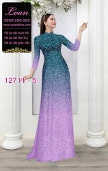 Vải áo dài hoa văn in 3D