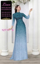 Vải áo dài hoa văn in 3D