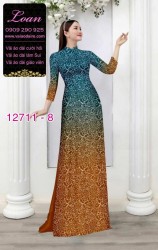 Vải áo dài hoa văn in 3D