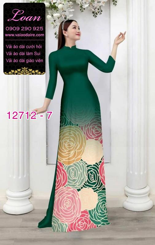 Vải áo dài hoa văn in 3D