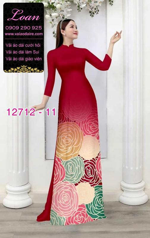 Vải áo dài hoa văn in 3D