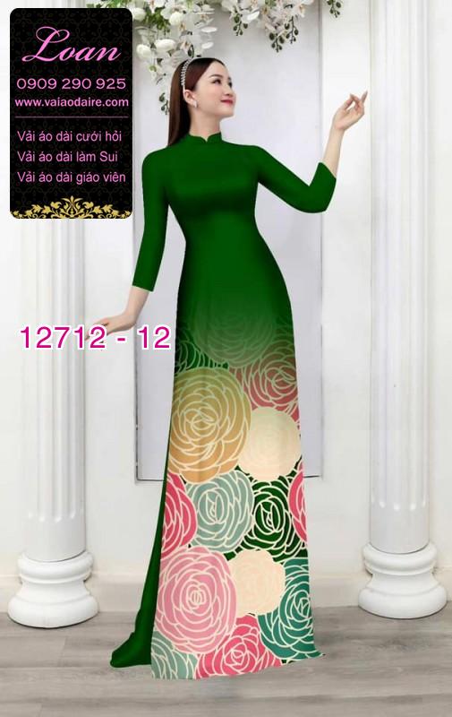 Vải áo dài hoa văn in 3D