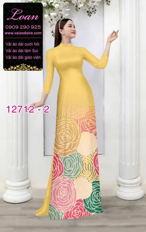 Vải áo dài hoa văn in 3D