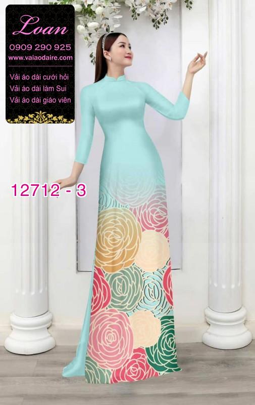 Vải áo dài hoa văn in 3D