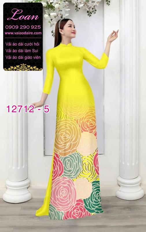 Vải áo dài hoa văn in 3D